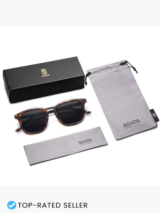 Classic Vintage Large Square Sunglasses Polarized UV400 Protection main image 4